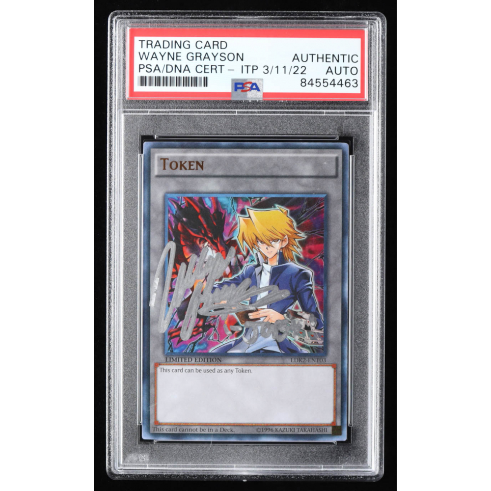 Wayne Grayson Signed Token 2016 Yugioh Legendary Decks II LDK2ENT03
