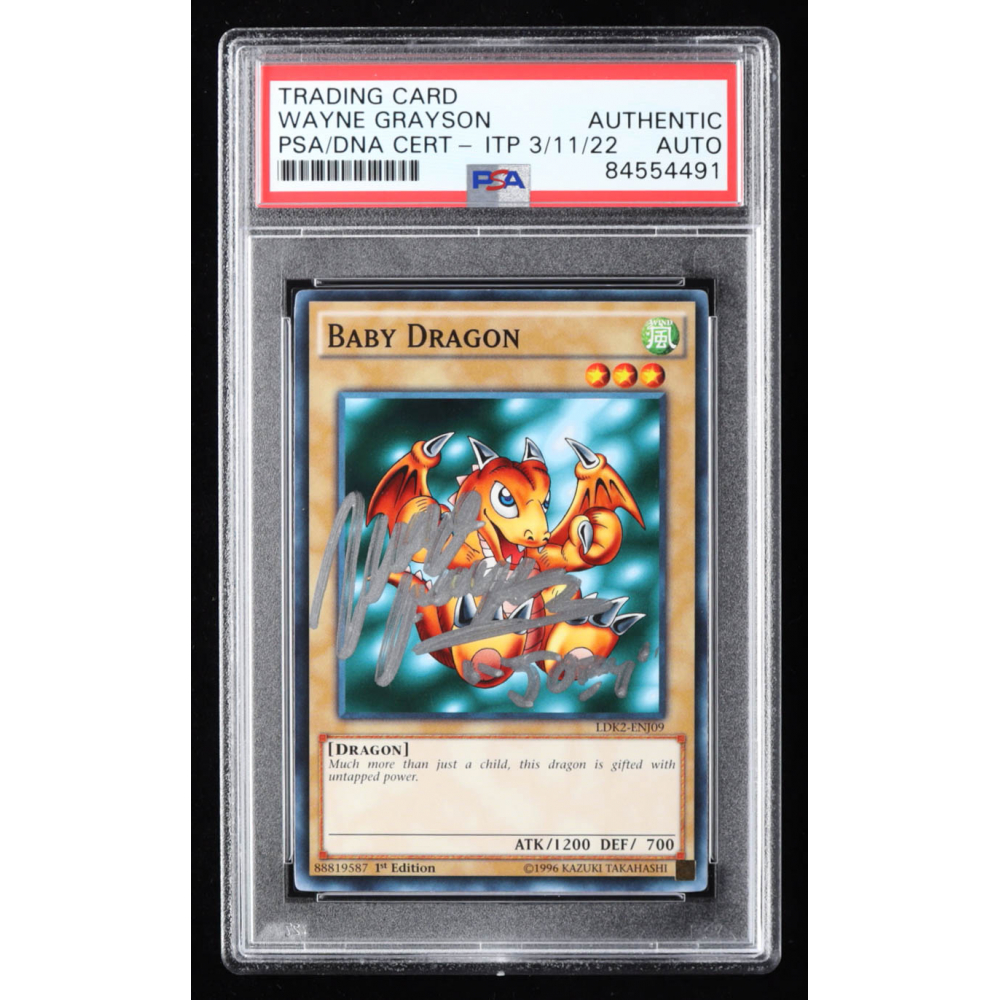 Wayne Grayson Signed Baby Dragon 2016 YuGiOh Legendary Decks II 