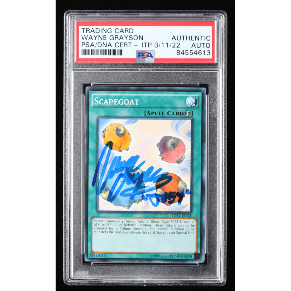Wayne Grayson Signed Scapegoat 2016 YuGiOh Legendary Decks II 