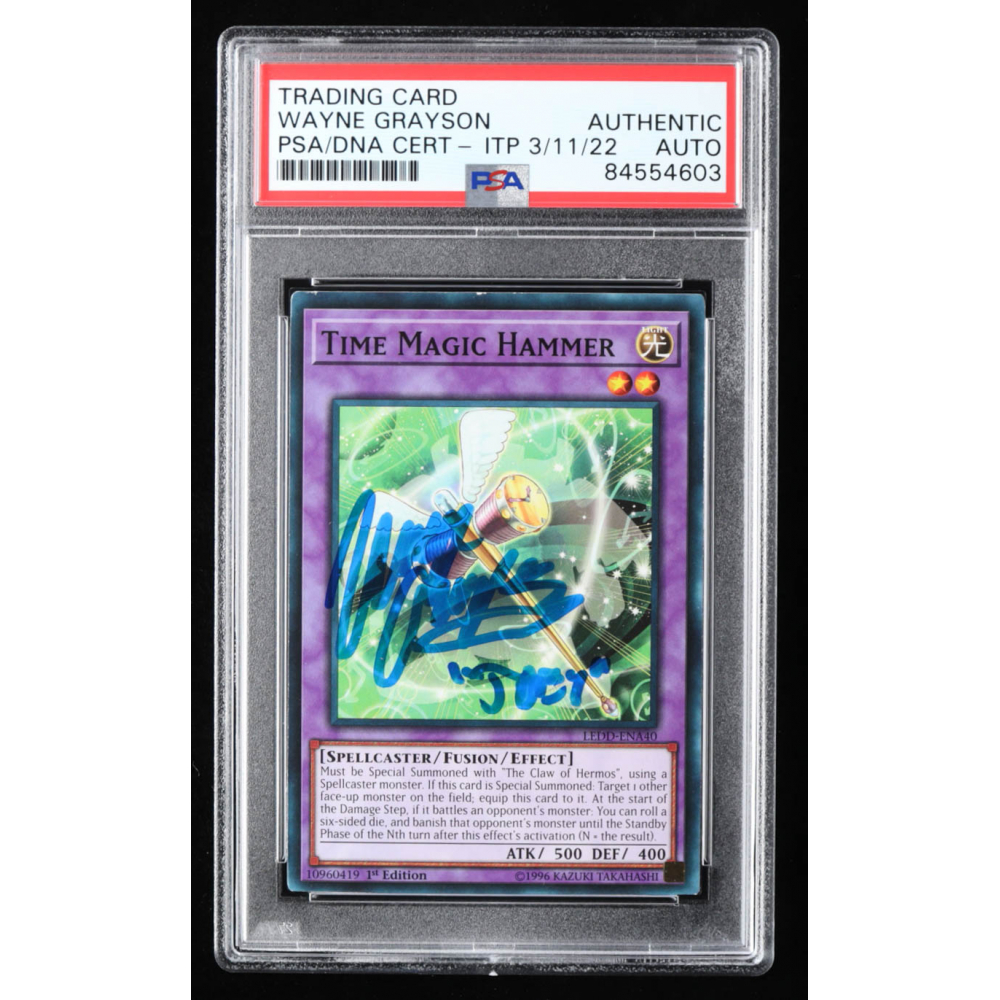 Wayne Grayson Signed Time Magic Hammer 2017 YuGiOh Legendary Dragon
