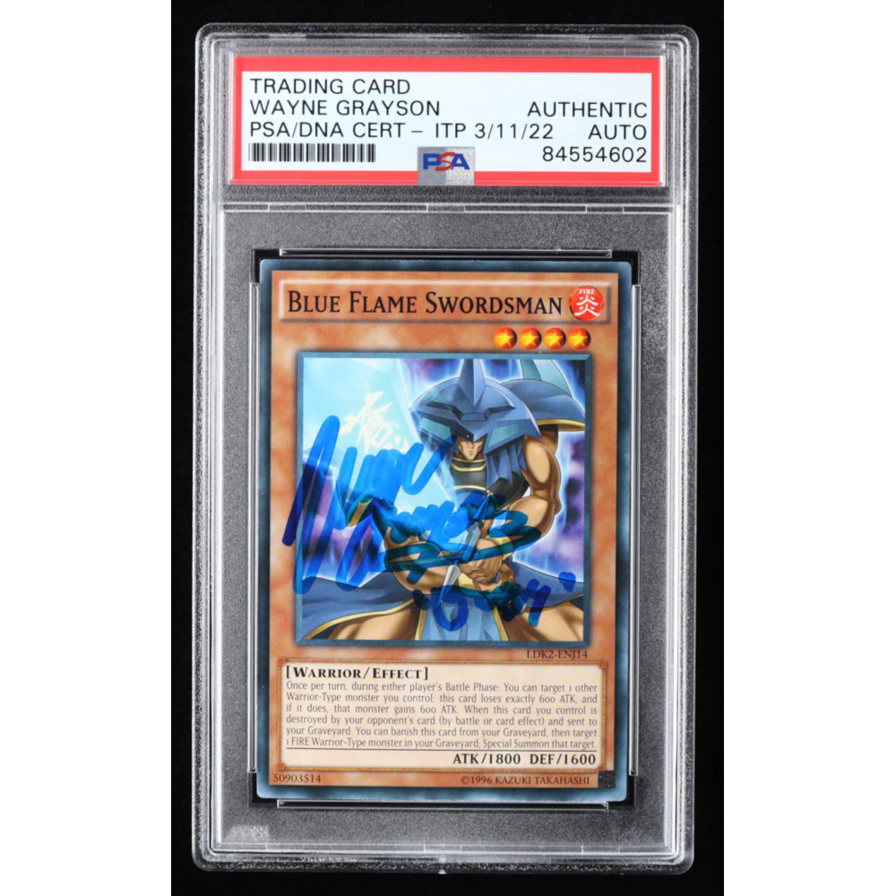 Wayne Grayson Signed Blue Flame Swordsman 2016 YuGiOh Legendary Decks