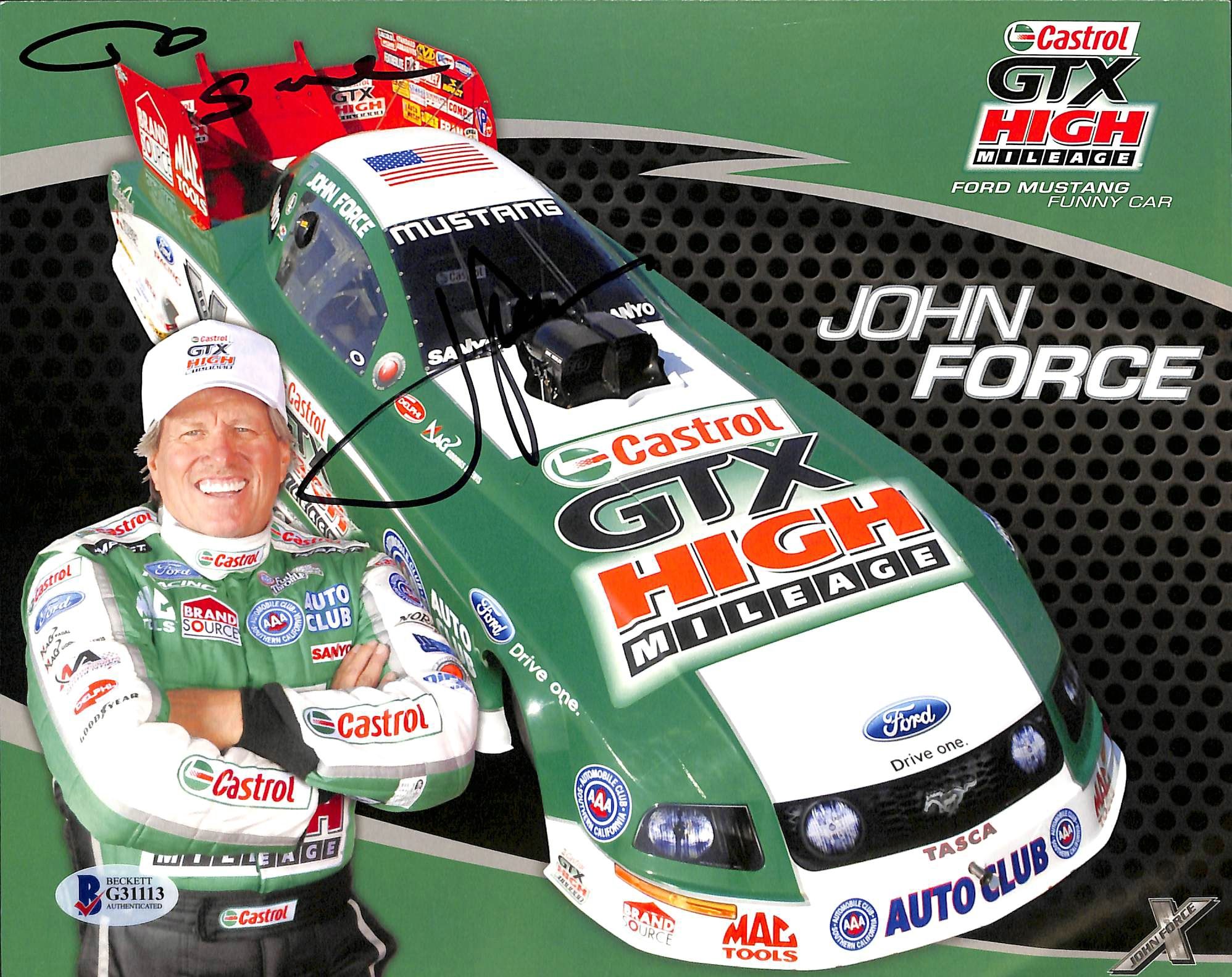 John Force Signed NHRA 8x10 Photo (Beckett) at PristineAuction.com John Force Signed NHRA 8x10 Photo (Beckett) at PristineAuction.com