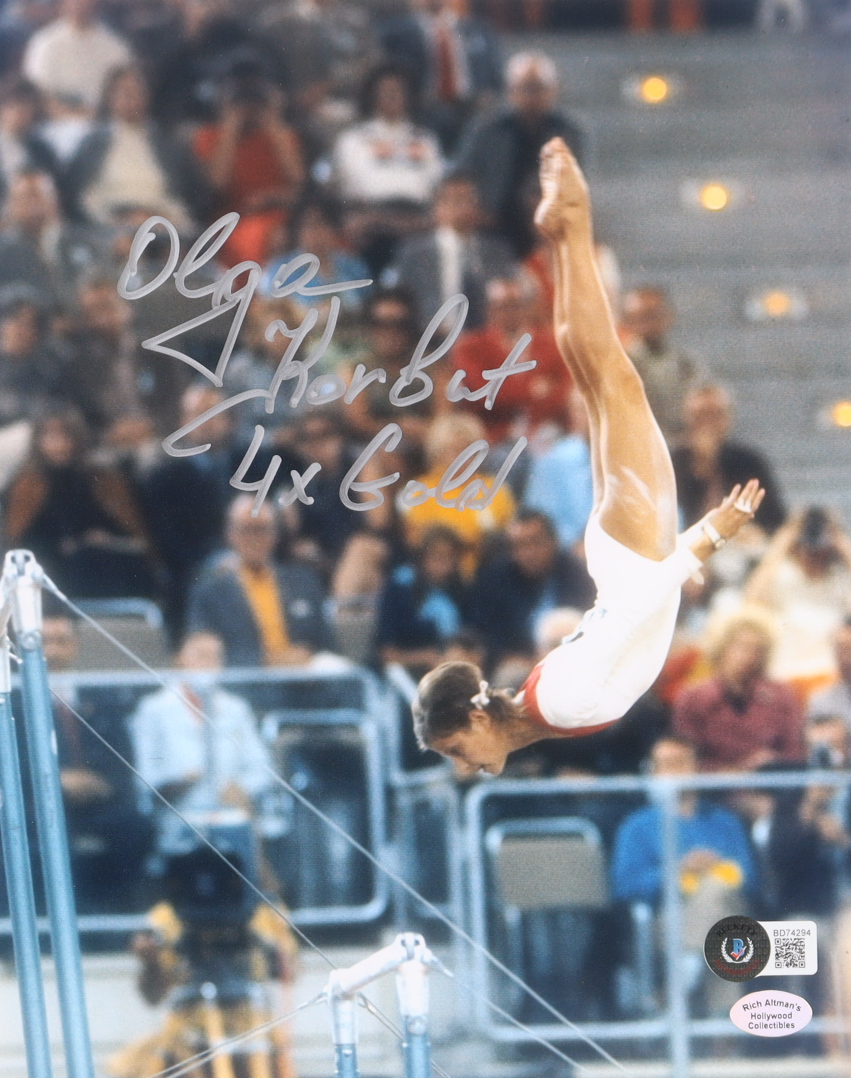 Olga Korbut Signed 8x10 Photo Inscribed "4x Gold" (Beckett) | Pristine ...