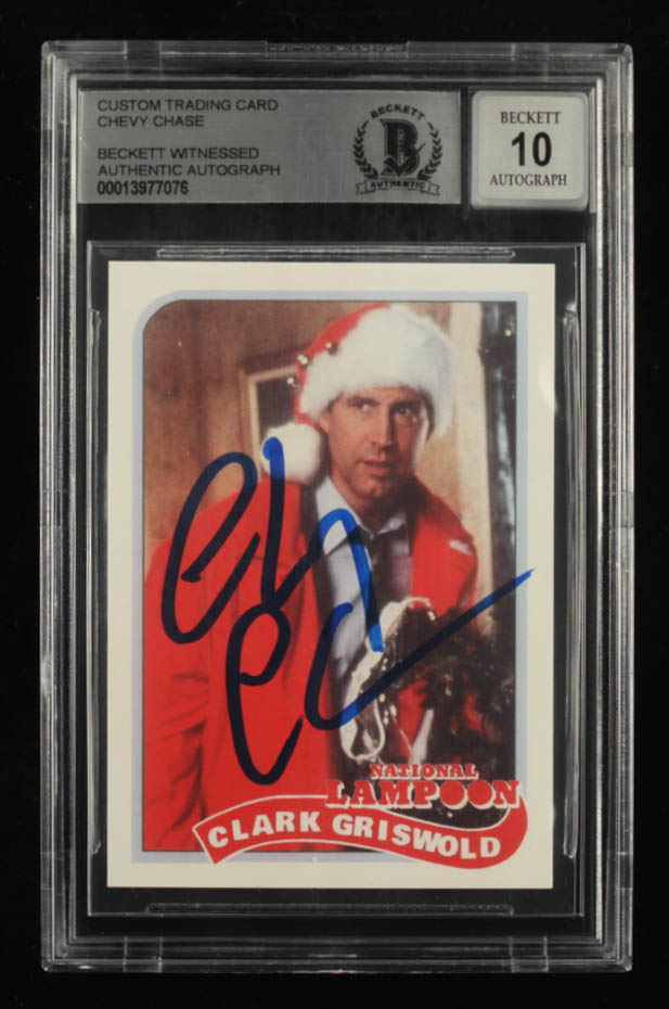 Chevy Chase Signed "National Lampoon's Christmas Vacation" Custom Trading Card (BGS) at PristineAuction.com Chevy Chase Signed "National Lampoon's Christmas Vacation" Custom Trading Card (BGS) at PristineAuction.com