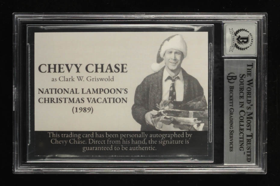 Chevy Chase Signed "National Lampoon's Christmas Vacation" Custom Trading Card (BGS) at PristineAuction.com Chevy Chase Signed "National Lampoon's Christmas Vacation" Custom Trading Card (BGS) at PristineAuction.com