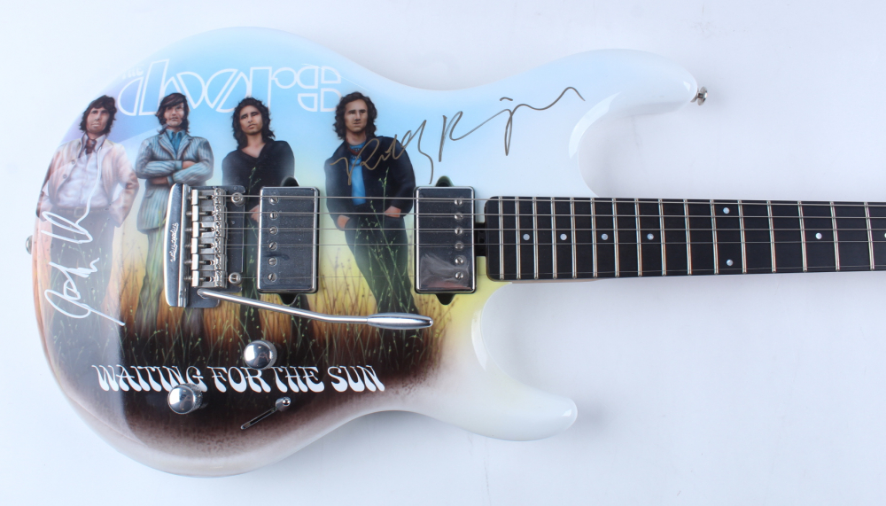 John Densmore & Robby Krieger Signed 39" Musicman Electric Guitar (JSA