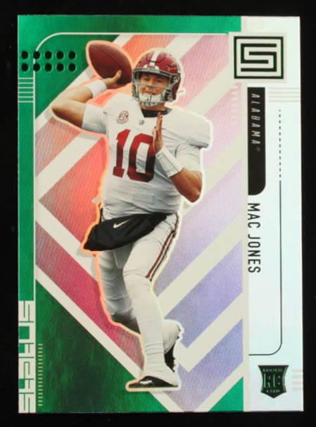 Mac Jones 2021 Panini Chronicles Draft Picks Status Green #166 RC at PristineAuction.com Mac Jones 2021 Panini Chronicles Draft Picks Status Green #166 RC at PristineAuction.com