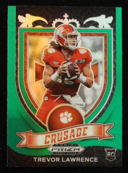 Trevor Lawrence 2021 Panini Prizm Draft Picks Prizms Green #161 C RC at PristineAuction.com Trevor Lawrence 2021 Panini Prizm Draft Picks Prizms Green #161 C RC at PristineAuction.com
