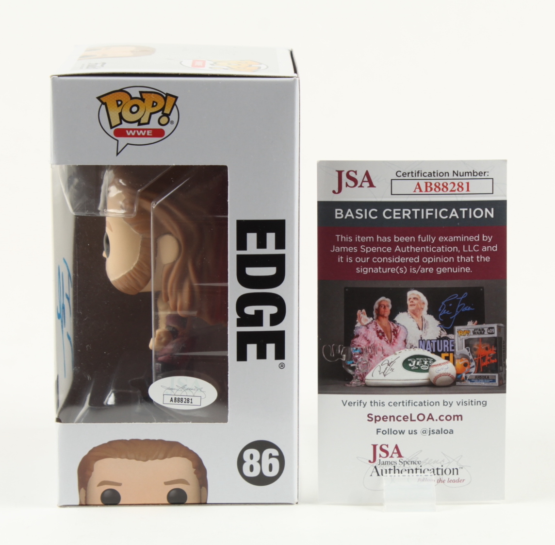 Edge Signed WWE #86 Edge Funko Pop! Vinyl Figure (JSA) at PristineAuction.com Edge Signed WWE #86 Edge Funko Pop! Vinyl Figure (JSA) at PristineAuction.com