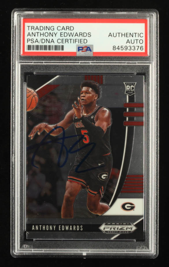 Anthony Edwards Signed 2020-21 Panini Prizm Draft Picks #41 RC (PSA) at PristineAuction.com Anthony Edwards Signed 2020-21 Panini Prizm Draft Picks #41 RC (PSA) at PristineAuction.com