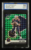Mac Jones 2021 Panini Mosaic Mosaic Green #245 DEB RC (ISA 10) at PristineAuction.com