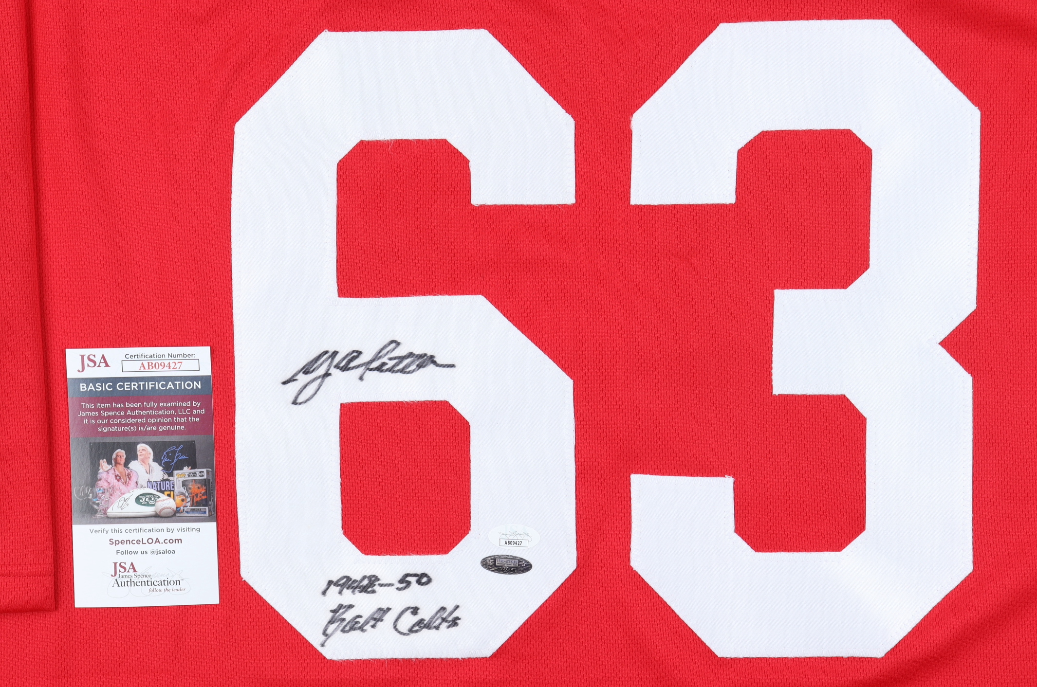 Y. A. Tittle Signed Jersey Inscribed "1948-50 Balt Colts-" (JSA & TriStar) at PristineAuction.com Y. A. Tittle Signed Jersey Inscribed "1948-50 Balt Colts-" (JSA & TriStar) at PristineAuction.com