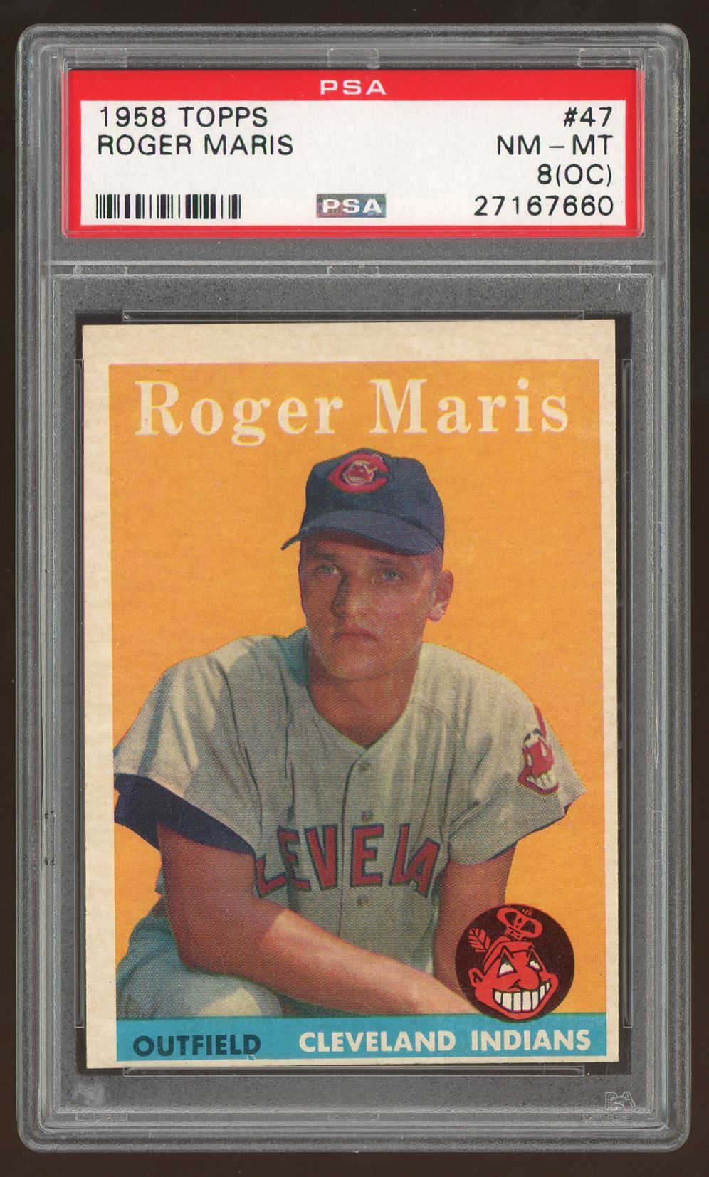 Roger Maris 1958 Topps #47 RC (PSA 8) (OC) at PristineAuction.com Roger Maris 1958 Topps #47 RC (PSA 8) (OC) at PristineAuction.com