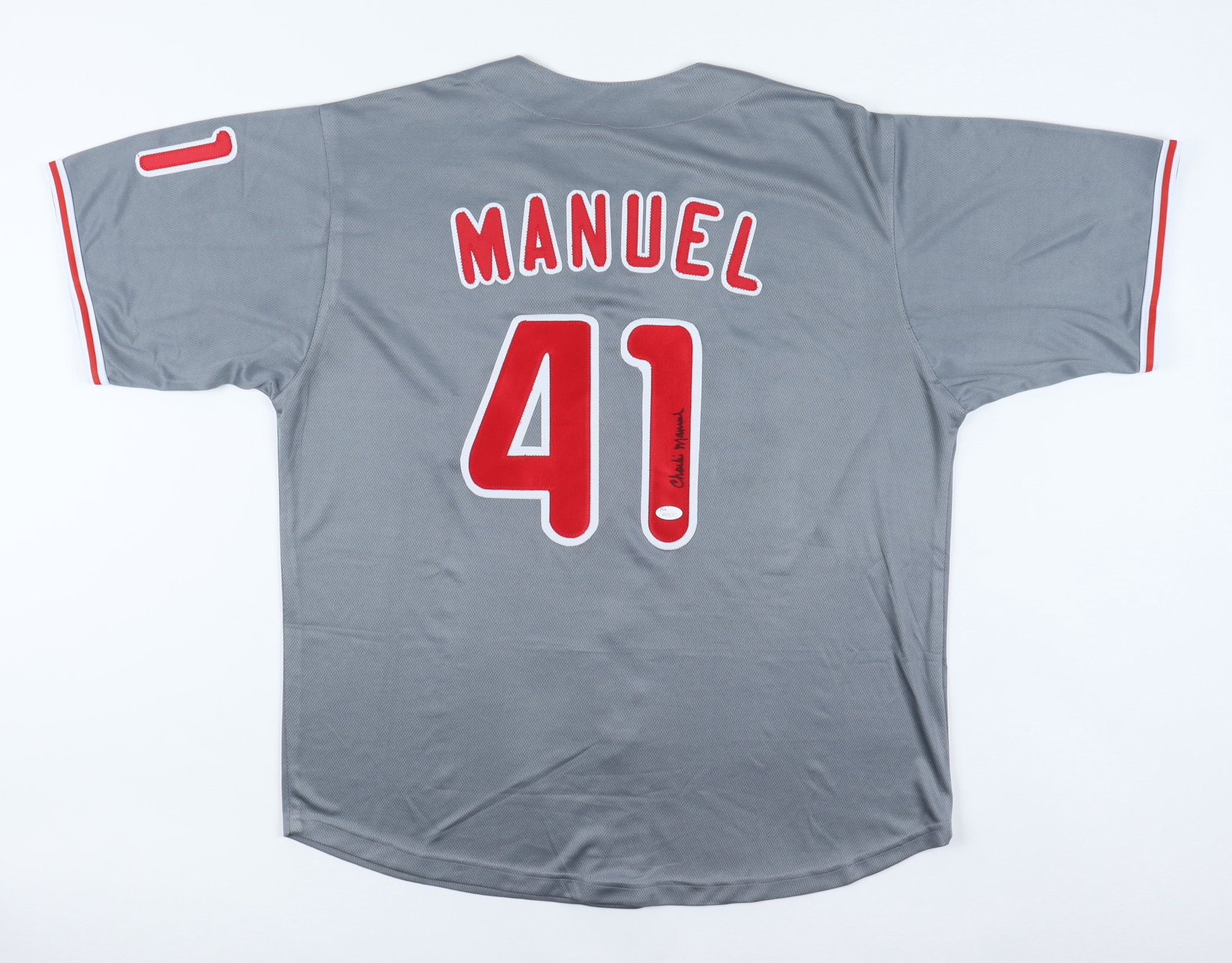 Charlie Manuel Signed Jersey (JSA) at PristineAuction.com Charlie Manuel Signed Jersey (JSA) at PristineAuction.com