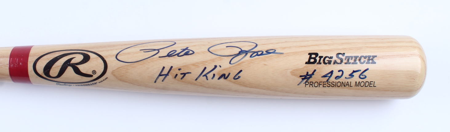 Pete Rose Signed Rawlings Baseball Bat Inscribed "4256" & "HIT KING" (JSA) at PristineAuction.com Pete Rose Signed Rawlings Baseball Bat Inscribed "4256" & "HIT KING" (JSA) at PristineAuction.com