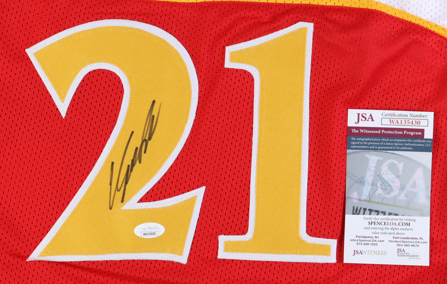 Dominique Wilkins Signed Jersey (JSA) at PristineAuction.com Dominique Wilkins Signed Jersey (JSA) at PristineAuction.com