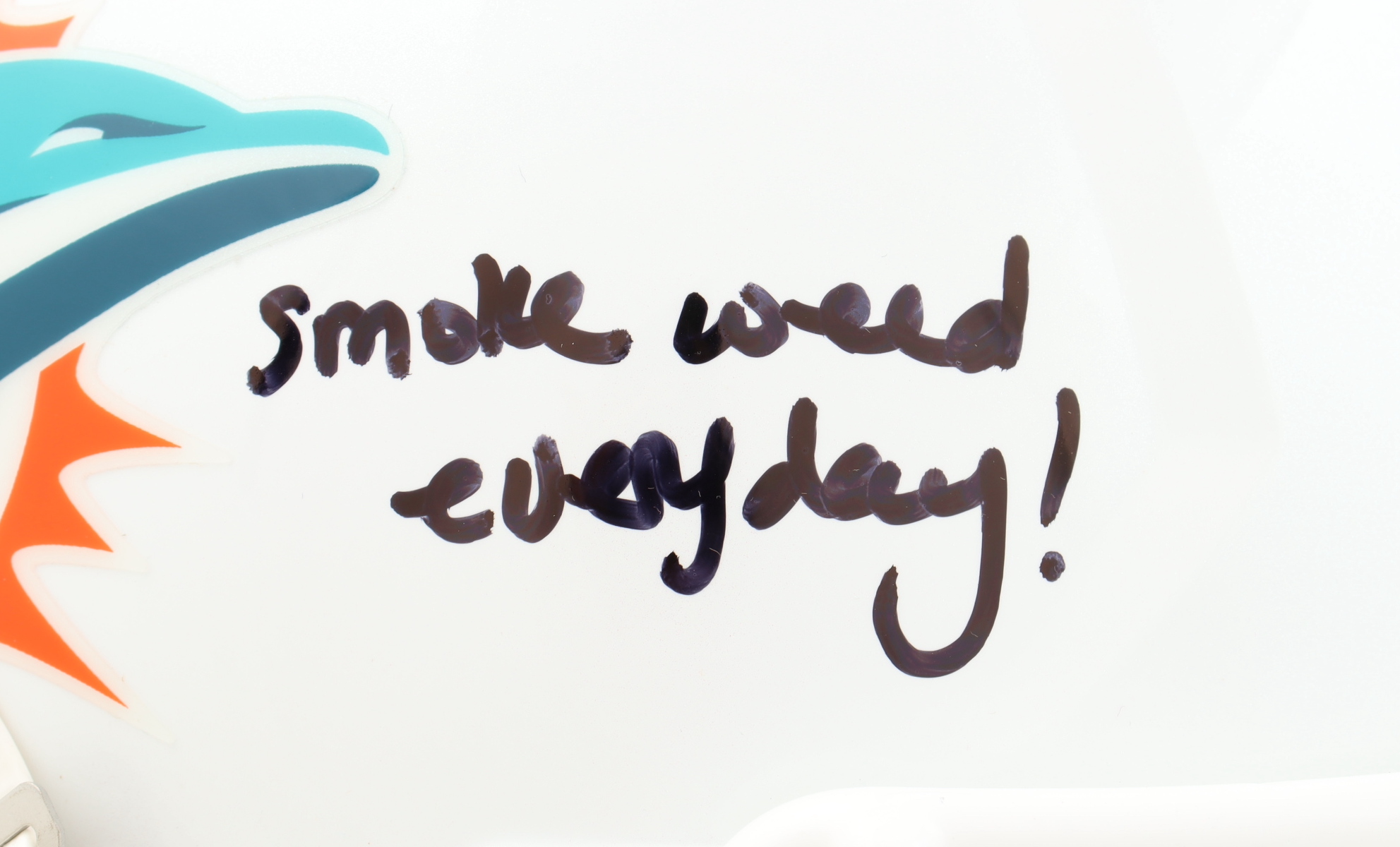 Ricky Williams Signed Dolphins Full-Size Speed Helmet Inscribed "Smoke Weed Everyday!" (JSA) at PristineAuction.com Ricky Williams Signed Dolphins Full-Size Speed Helmet Inscribed "Smoke Weed Everyday!" (JSA) at PristineAuction.com
