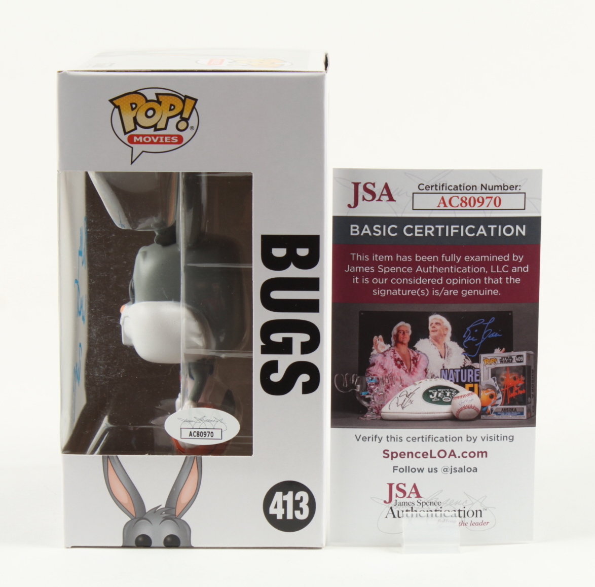 Billy West Signed "Space Jam" #413 Bugs Funko Pop! Vinyl Figure Inscribed "Bugs" (JSA) at PristineAuction.com Billy West Signed "Space Jam" #413 Bugs Funko Pop! Vinyl Figure Inscribed "Bugs" (JSA) at PristineAuction.com
