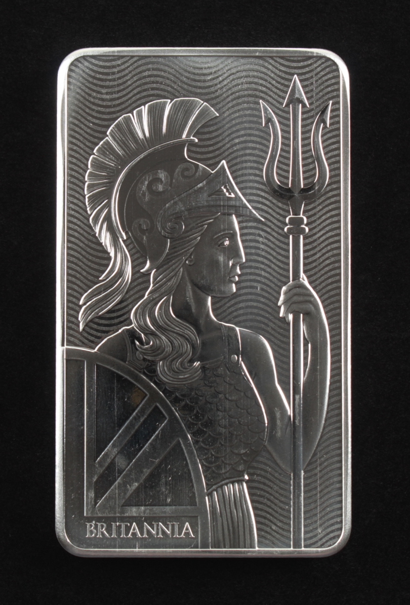 10 Oz .999 Fine Silver "Britannia" The Royal Mint Bullion Bar at PristineAuction.com 10 Oz .999 Fine Silver "Britannia" The Royal Mint Bullion Bar at PristineAuction.com