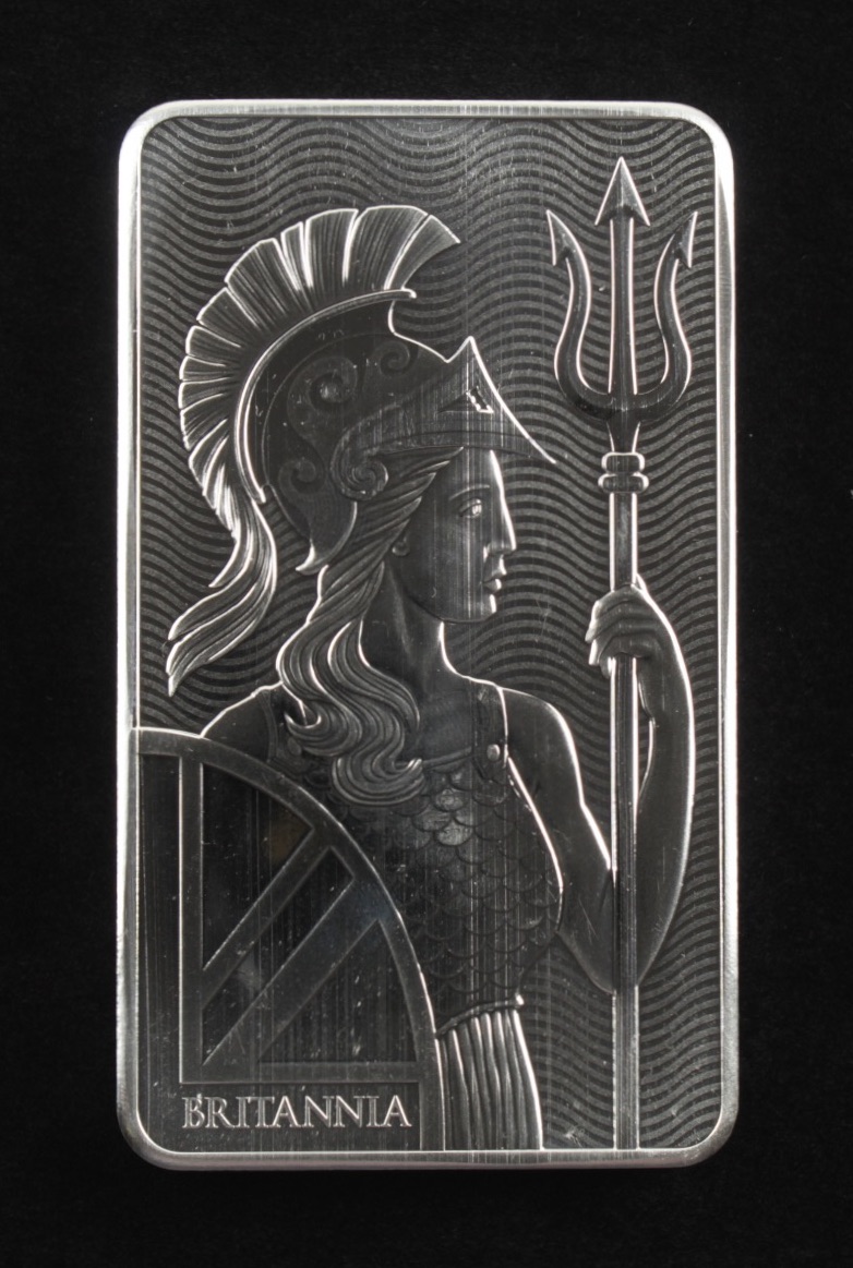 10 Oz .999 Fine Silver "Britannia" The Royal Mint Bullion Bar at PristineAuction.com 10 Oz .999 Fine Silver "Britannia" The Royal Mint Bullion Bar at PristineAuction.com
