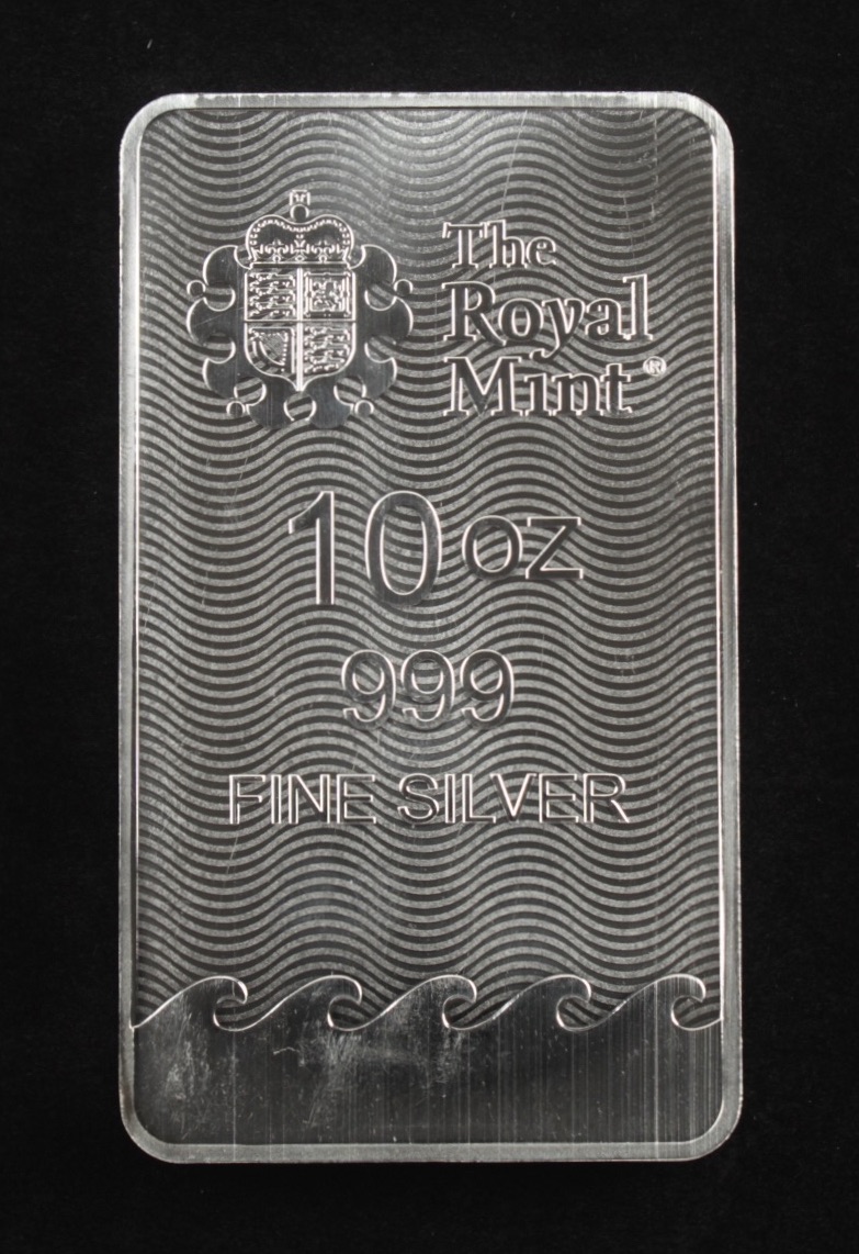 10 Oz .999 Fine Silver "Britannia" The Royal Mint Bullion Bar at PristineAuction.com 10 Oz .999 Fine Silver "Britannia" The Royal Mint Bullion Bar at PristineAuction.com
