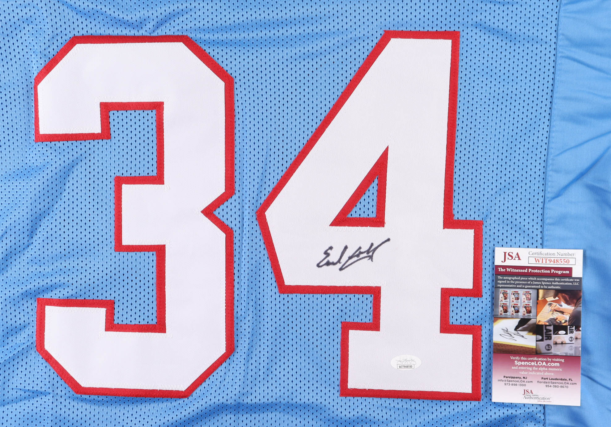 Earl Campbell Signed Jersey (JSA) at PristineAuction.com Earl Campbell Signed Jersey (JSA) at PristineAuction.com