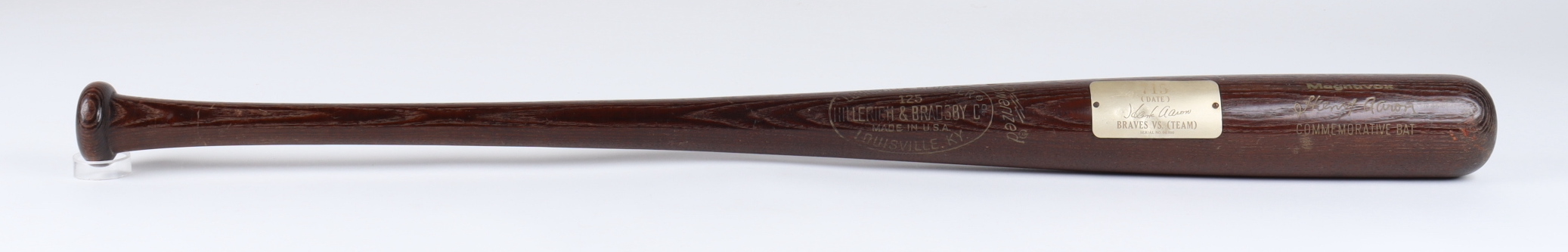 Hank Aaron Louisville Slugger Commemorative Player Model Baseball Bat at PristineAuction.com Hank Aaron Louisville Slugger Commemorative Player Model Baseball Bat at PristineAuction.com