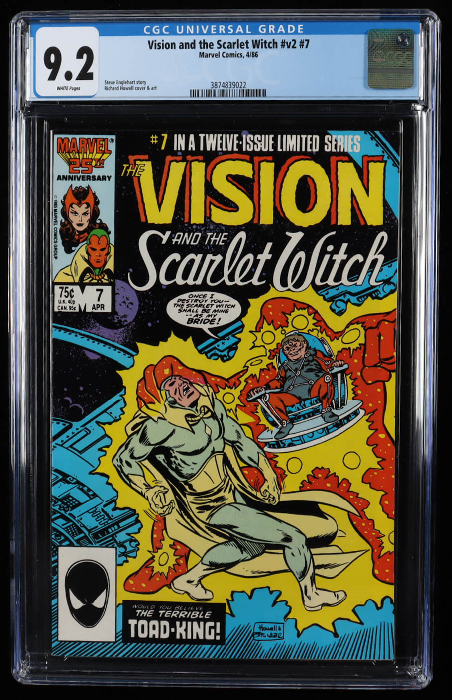 1986 "The Vision And The Scarlet Witch" Vol. 2 Issue #7 Marvel Comic ...