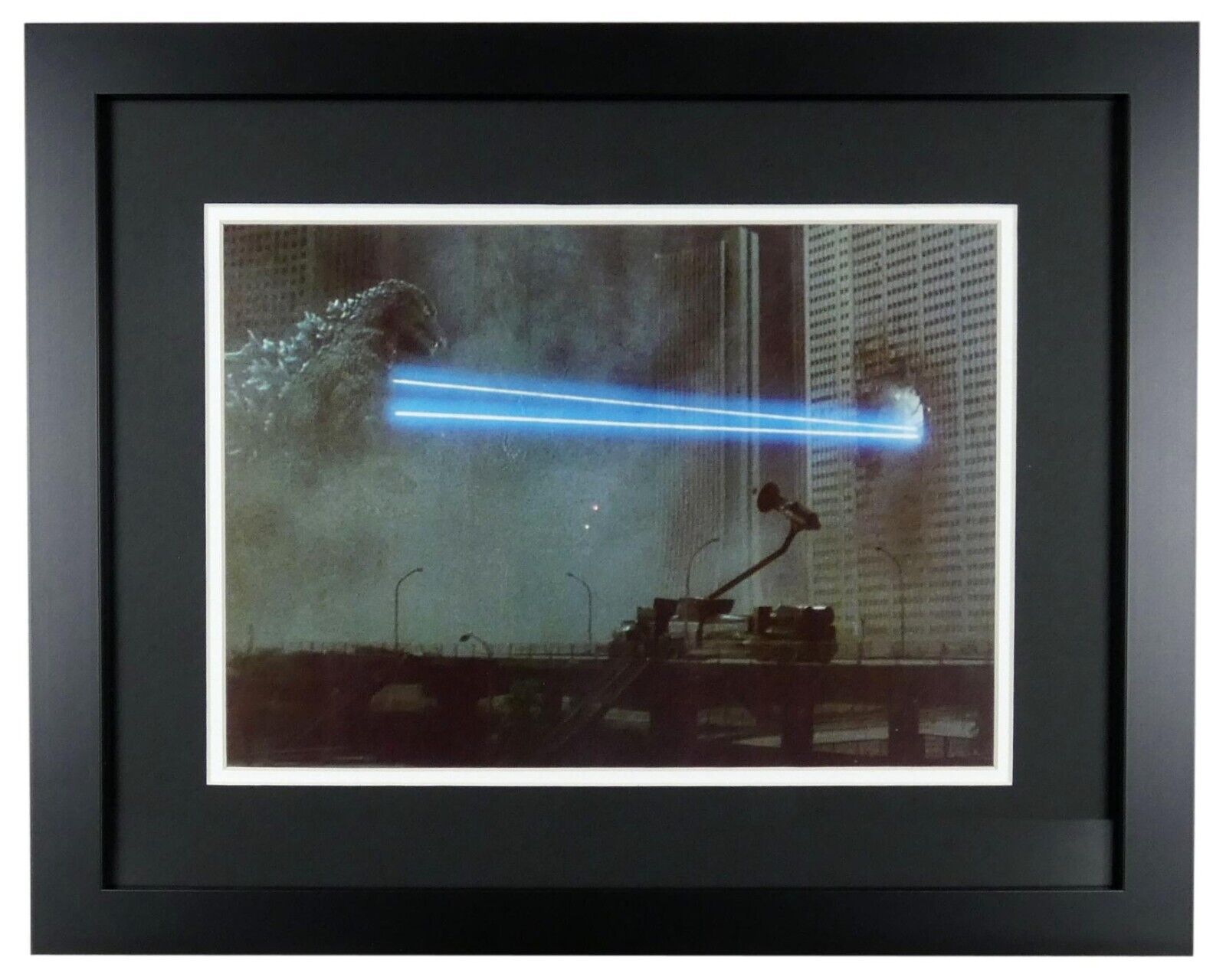 "Godzilla Destroys Building" 17x20 Custom Framed Photo Display at PristineAuction.com "Godzilla Destroys Building" 17x20 Custom Framed Photo Display at PristineAuction.com