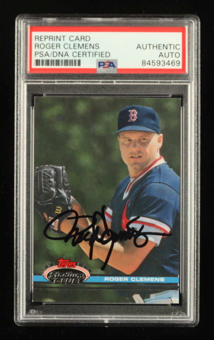 Roger Clemens Signed 2021 Stadium Club Greats #SCG23 (PSA) at PristineAuction.com Roger Clemens Signed 2021 Stadium Club Greats #SCG23 (PSA) at PristineAuction.com