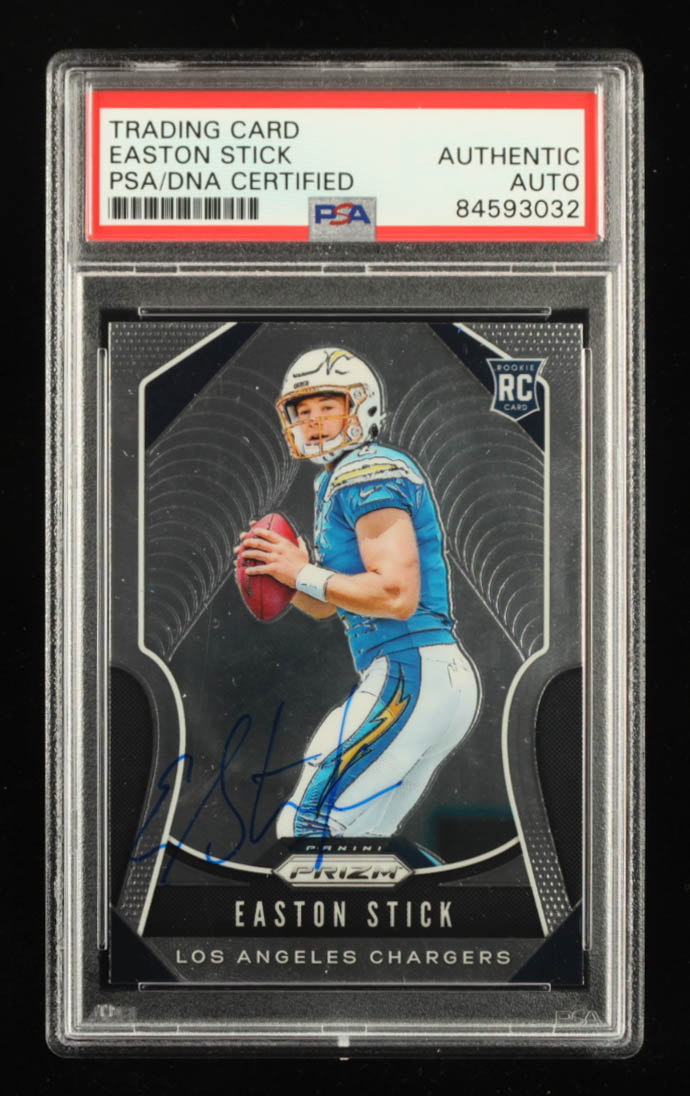 Easton Stick Signed 2019 Panini Prizm #307 RC (PSA) at PristineAuction.com Easton Stick Signed 2019 Panini Prizm #307 RC (PSA) at PristineAuction.com