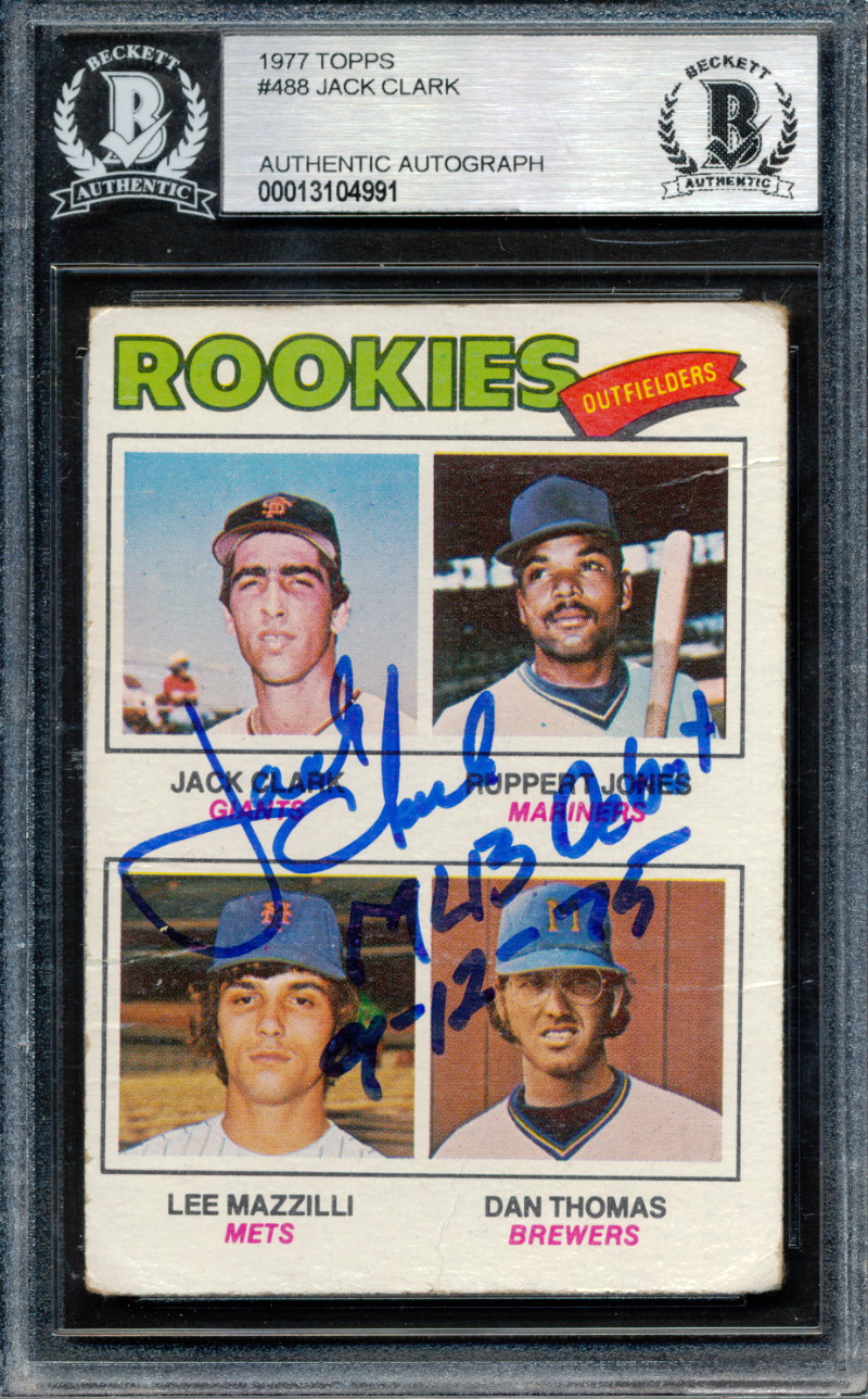 Jack Clark Signed Jack Clark RC / Ruppert Jones RC / Lee Mazzilli RC ...