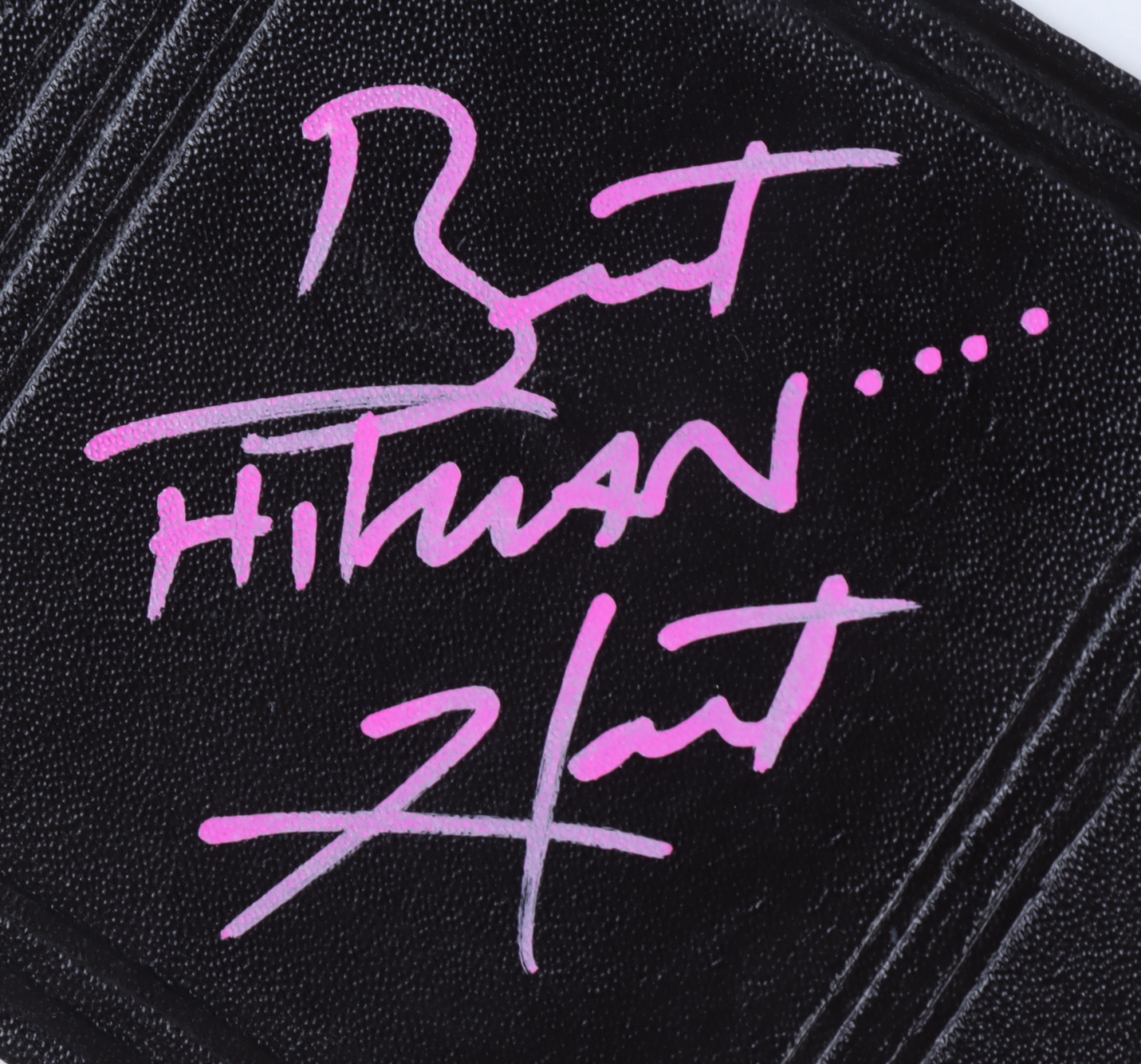 Bret Hart Signed WWE World Heavyweight Wrestling Championship Belt Inscribed "Hitman..." (Beckett) at PristineAuction.com Bret Hart Signed WWE World Heavyweight Wrestling Championship Belt Inscribed "Hitman..." (Beckett) at PristineAuction.com