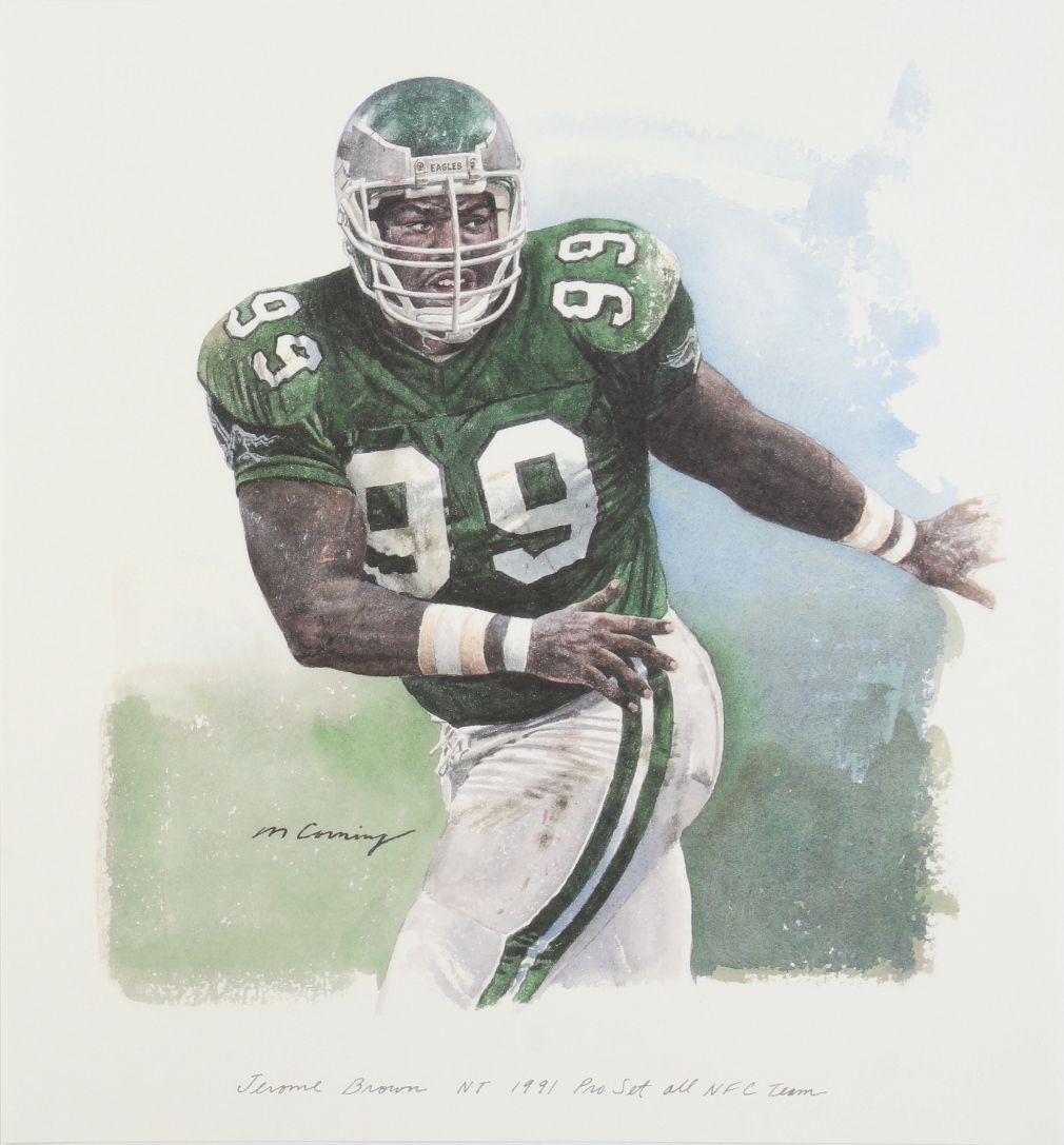 Jerome Brown Eagles 12x13 Print at PristineAuction.com Jerome Brown Eagles 12x13 Print at PristineAuction.com
