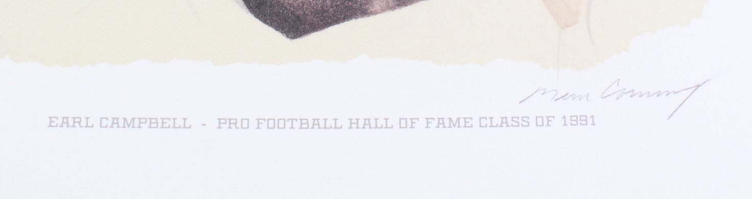 Merv Corning Signed Earl Campbell 12x13 Print (PA) at PristineAuction.com Merv Corning Signed Earl Campbell 12x13 Print (PA) at PristineAuction.com