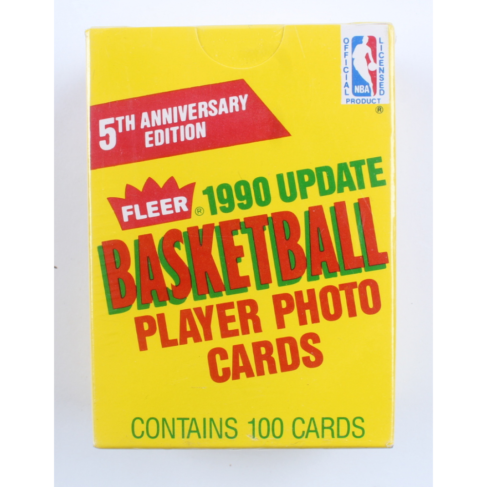 1990 Fleer Update NBA Basketball Card Box with (100) Cards Pristine