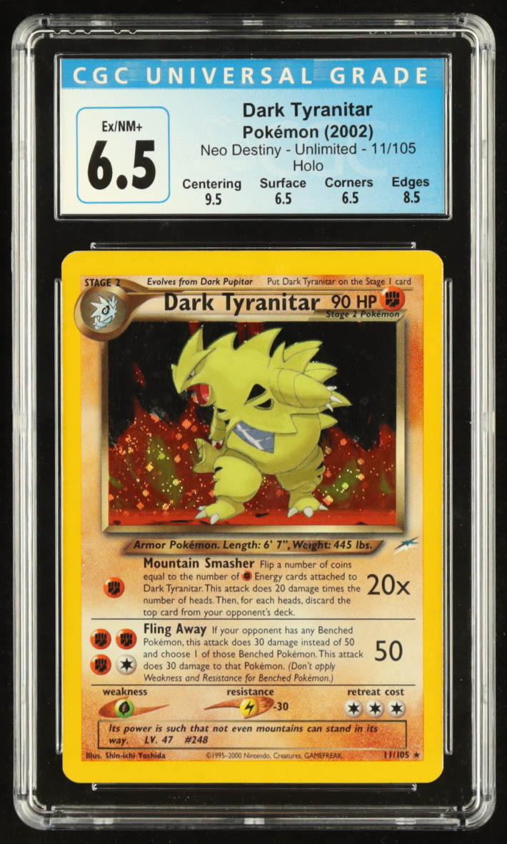 Dark Tyranitar 2002 Pokemon Neo Destiny Unlimited #11 Holo