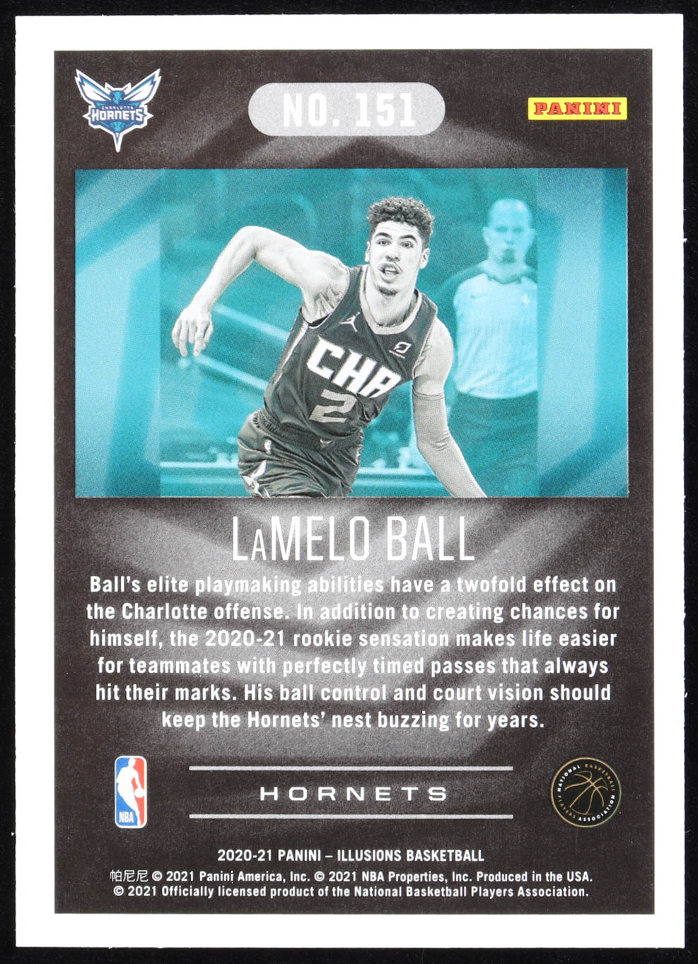 LaMelo Ball 2020-21 Panini Illusions #151 RC at PristineAuction.com LaMelo Ball 2020-21 Panini Illusions #151 RC at PristineAuction.com