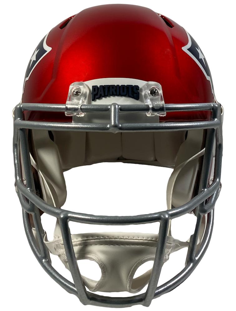 Tom Brady Signed LE Patriots Full-Size Authentic On-Field Flash Alternate Speed Helmet Inscribed "2000 Pick #199" (Fanatics) at PristineAuction.com Tom Brady Signed LE Patriots Full-Size Authentic On-Field Flash Alternate Speed Helmet Inscribed "2000 Pick #199" (Fanatics) at PristineAuction.com