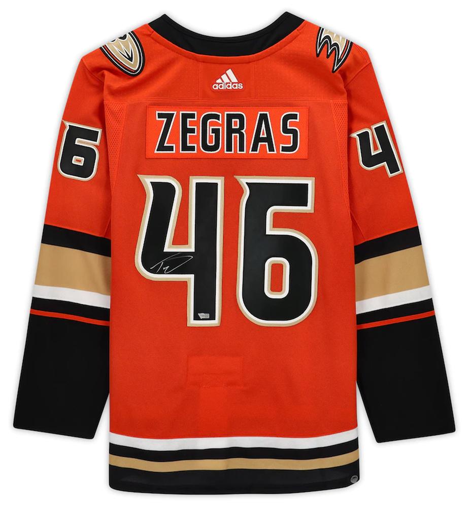 Trevor Zegras Signed Ducks Jersey (Fanatics) at PristineAuction.com Trevor Zegras Signed Ducks Jersey (Fanatics) at PristineAuction.com