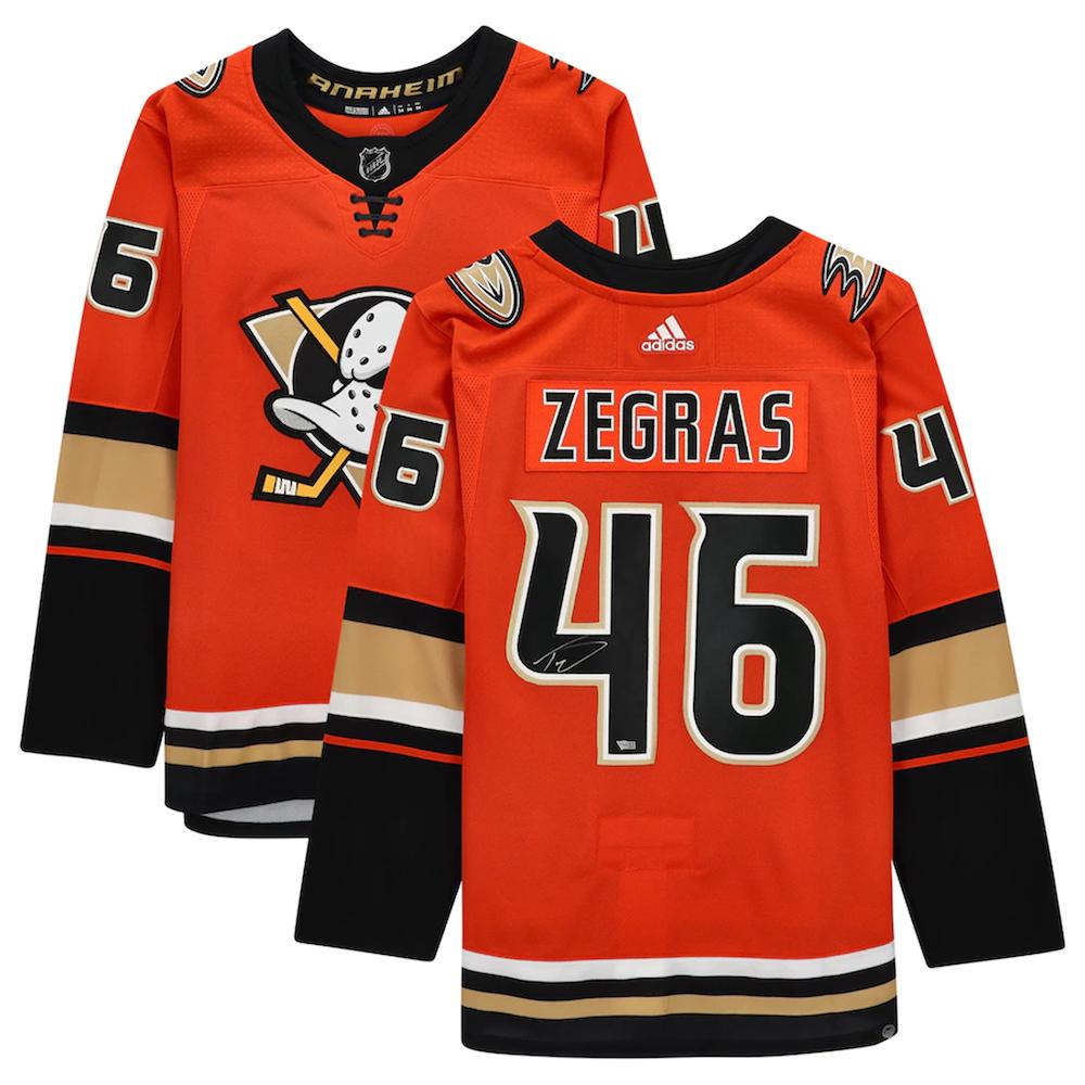 Trevor Zegras Signed Ducks Jersey (Fanatics) at PristineAuction.com Trevor Zegras Signed Ducks Jersey (Fanatics) at PristineAuction.com