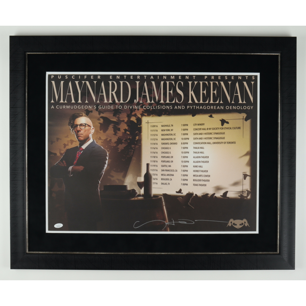Maynard's Display Maynard James Keenan Signed 26x32 Custom Framed Tour Poster Display ...