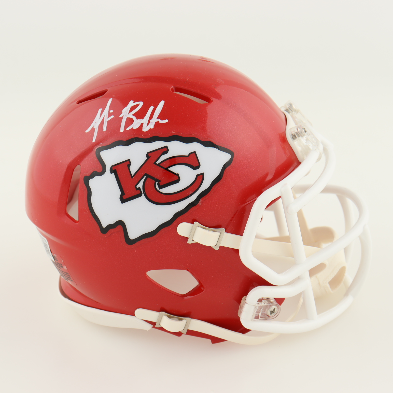 Nick Bolton Signed Chiefs Speed Mini Helmet (Beckett) at PristineAuction.com Nick Bolton Signed Chiefs Speed Mini Helmet (Beckett) at PristineAuction.com