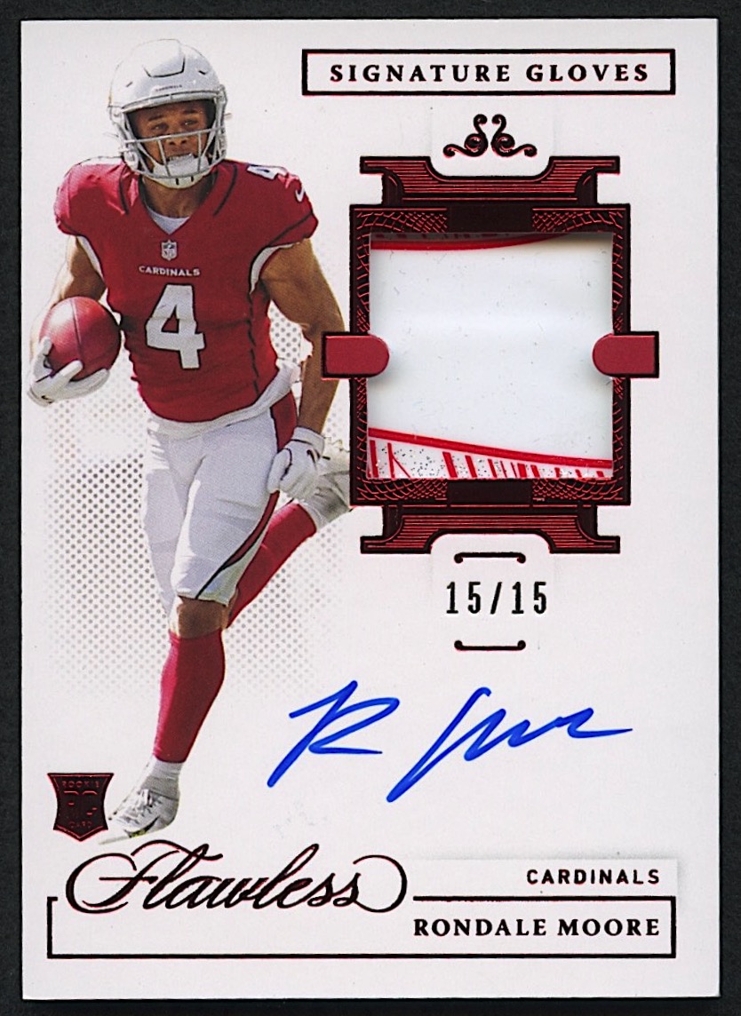Rondale Moore 2021 Panini Flawless Signature Gloves Ruby #16 RC #15/15 at PristineAuction.com Rondale Moore 2021 Panini Flawless Signature Gloves Ruby #16 RC #15/15 at PristineAuction.com