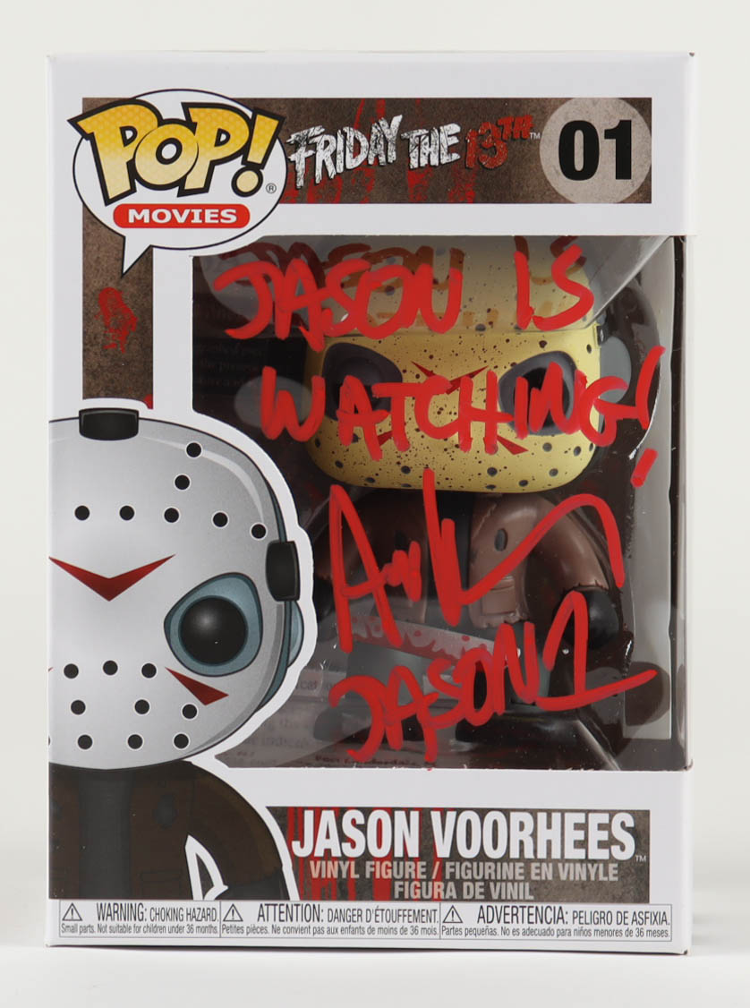 Ari Lehman Signed "Friday the 13th" #1 Jason Voorhees Funko Pop! Vinyl Figure Inscribed "Jason Is Watching" & "Jason 1" (JSA) at PristineAuction.com Ari Lehman Signed "Friday the 13th" #1 Jason Voorhees Funko Pop! Vinyl Figure Inscribed "Jason Is Watching" & "Jason 1" (JSA) at PristineAuction.com