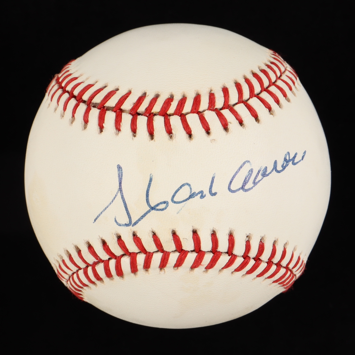 Hank Aaron Signed ONL Baseball (JSA) at PristineAuction.com Hank Aaron Signed ONL Baseball (JSA) at PristineAuction.com