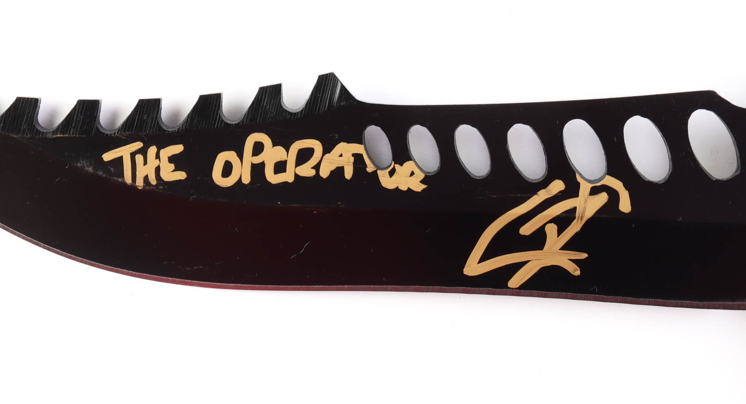 Robert O'Neill Signed Navy SEAL Knuckle Duster Tactical Knife Inscribed "The Operator" (PSA) at PristineAuction.com Robert O'Neill Signed Navy SEAL Knuckle Duster Tactical Knife Inscribed "The Operator" (PSA) at PristineAuction.com