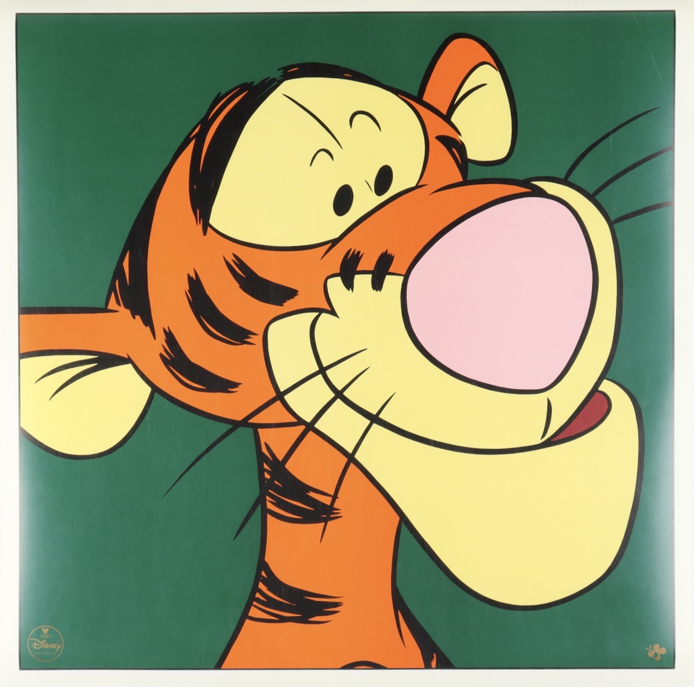 Set of (3) 1997 Disney Character LE 23x23 Lithographs with Winnie the Pooh, Tigger & The Genie with Disney Seals at PristineAuction.com Set of (3) 1997 Disney Character LE 23x23 Lithographs with Winnie the Pooh, Tigger & The Genie with Disney Seals at PristineAuction.com