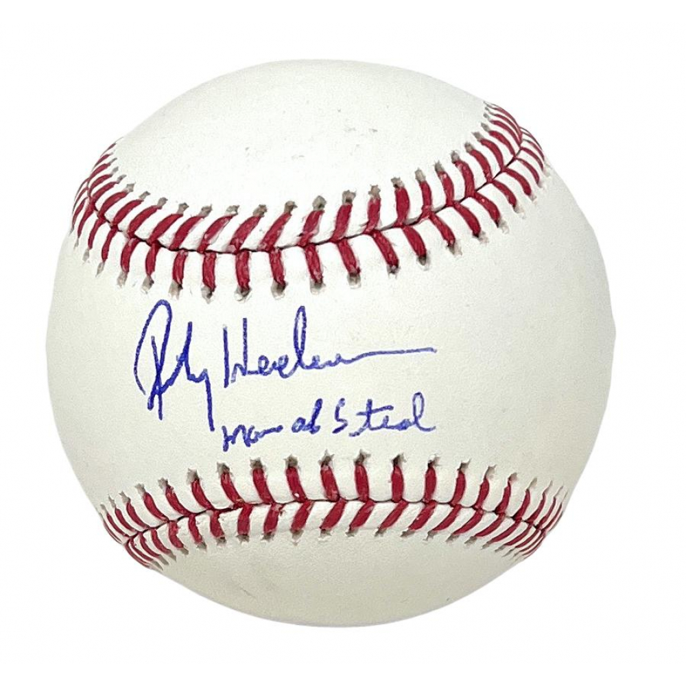 rickey-henderson-signed-baseball-inscribed-man-of-steal-steiner