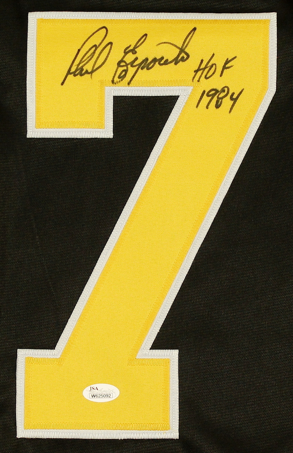 Phil Esposito Signed Bruins Jersey Inscribed "HOF 1984" (JSA COA) at PristineAuction.com Phil Esposito Signed Bruins Jersey Inscribed "HOF 1984" (JSA COA) at PristineAuction.com